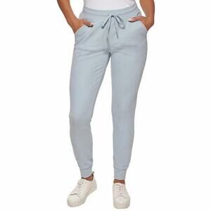 Marc New York Ladies Ribbed Drawstring Fleece Jogger 'Serenity Blue' Pants XXL